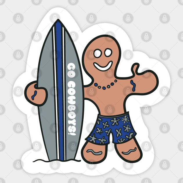 Surfs Up for the Dallas Cowboys! Sticker by Rad Love